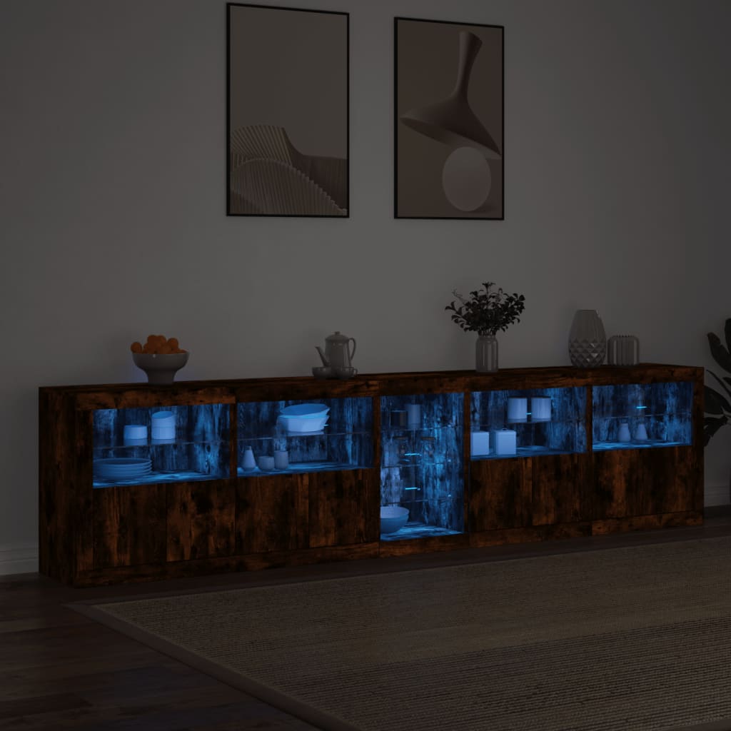 Μπουφές με LED Καπνιστή Δρυς 283 x 37 x 67 εκ. - Pakobazaar
