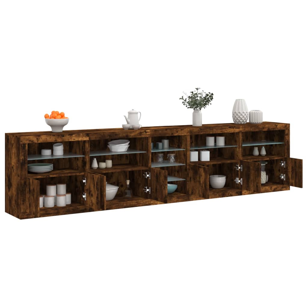Μπουφές με LED Καπνιστή Δρυς 283 x 37 x 67 εκ. - Pakobazaar
