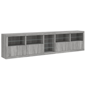Μπουφές με LED Γκρι Sonoma 283 x 37 x 67 εκ.