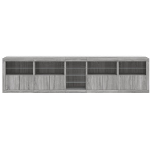 Μπουφές με LED Γκρι Sonoma 283 x 37 x 67 εκ.