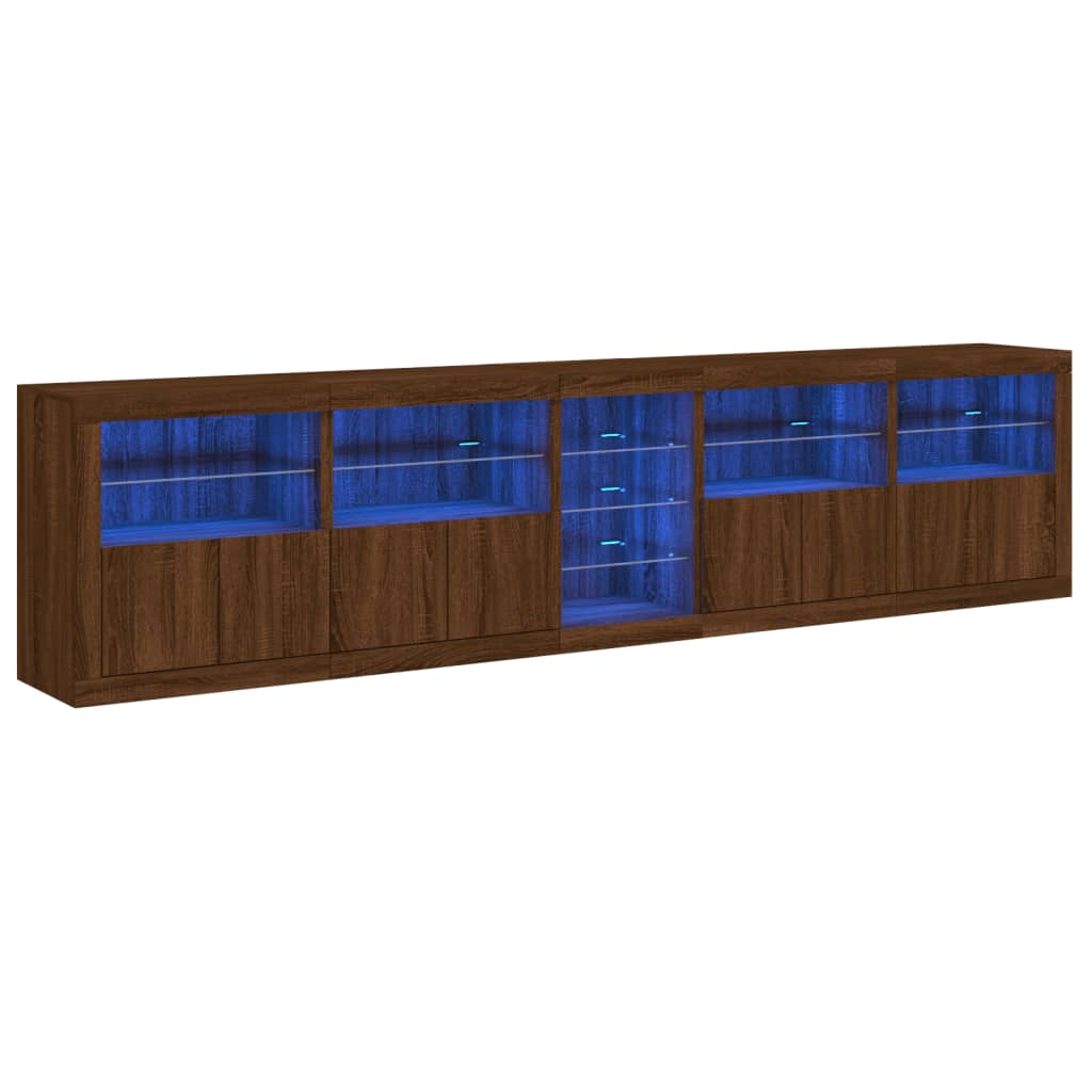 Μπουφές με LED Καφέ Δρυς 283 x 37 x 67 εκ.
