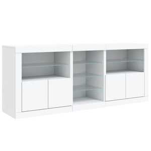 Μπουφές με Φώτα LED Λευκός 162 x 37 x 67 εκ.