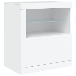 Μπουφές με Φώτα LED Λευκός 162 x 37 x 67 εκ.