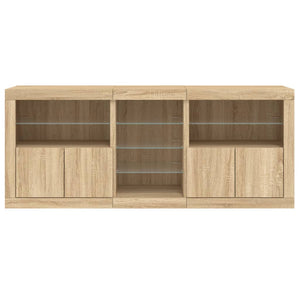 Ντουλάπι με LED Sonoma Δρυς 162x37x67 εκ.
