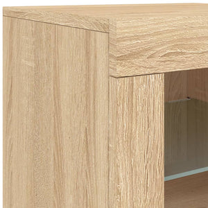 Ντουλάπι με LED Sonoma Δρυς 162x37x67 εκ.