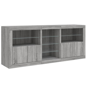 Μπουφές με LED Γκρι Sonoma 162x37x67 εκ.