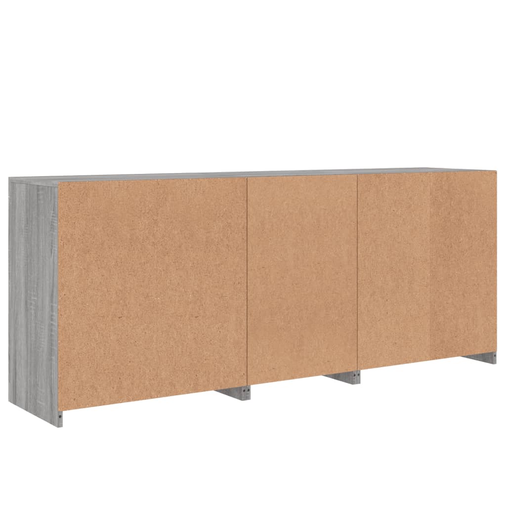 Μπουφές με LED Γκρι Sonoma 162x37x67 εκ.