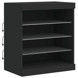 Μπουφές με LED Μαύρος 181,5 x 37 x 67 εκ. - Pakobazaar