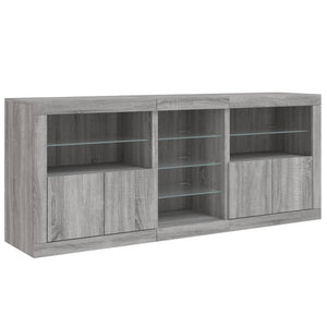 Μπουφές με LED Γκρι Sonoma 181,5 x 37 x 67 εκ. - Pakobazaar