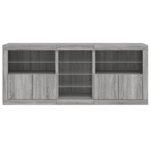 Μπουφές με LED Γκρι Sonoma 181,5 x 37 x 67 εκ. - Pakobazaar