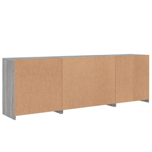 Μπουφές με LED Γκρι Sonoma 202 x 37 x 67 εκ.