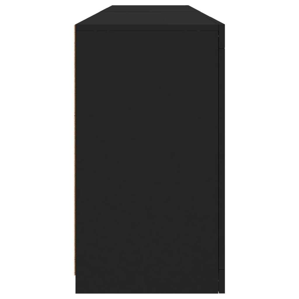 Μπουφές με LED Μαύρος 164 x 37 x 67 εκ.