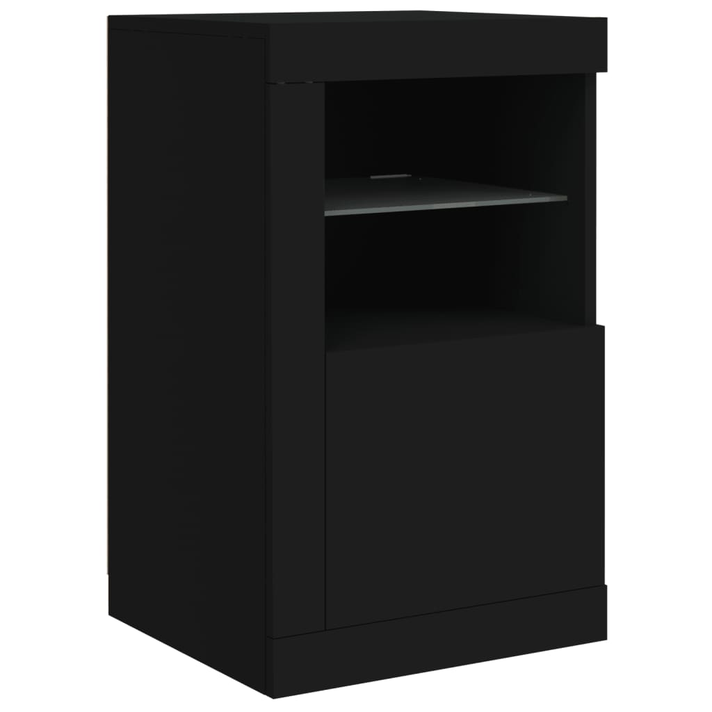 Μπουφές με LED Μαύρος 164 x 37 x 67 εκ.