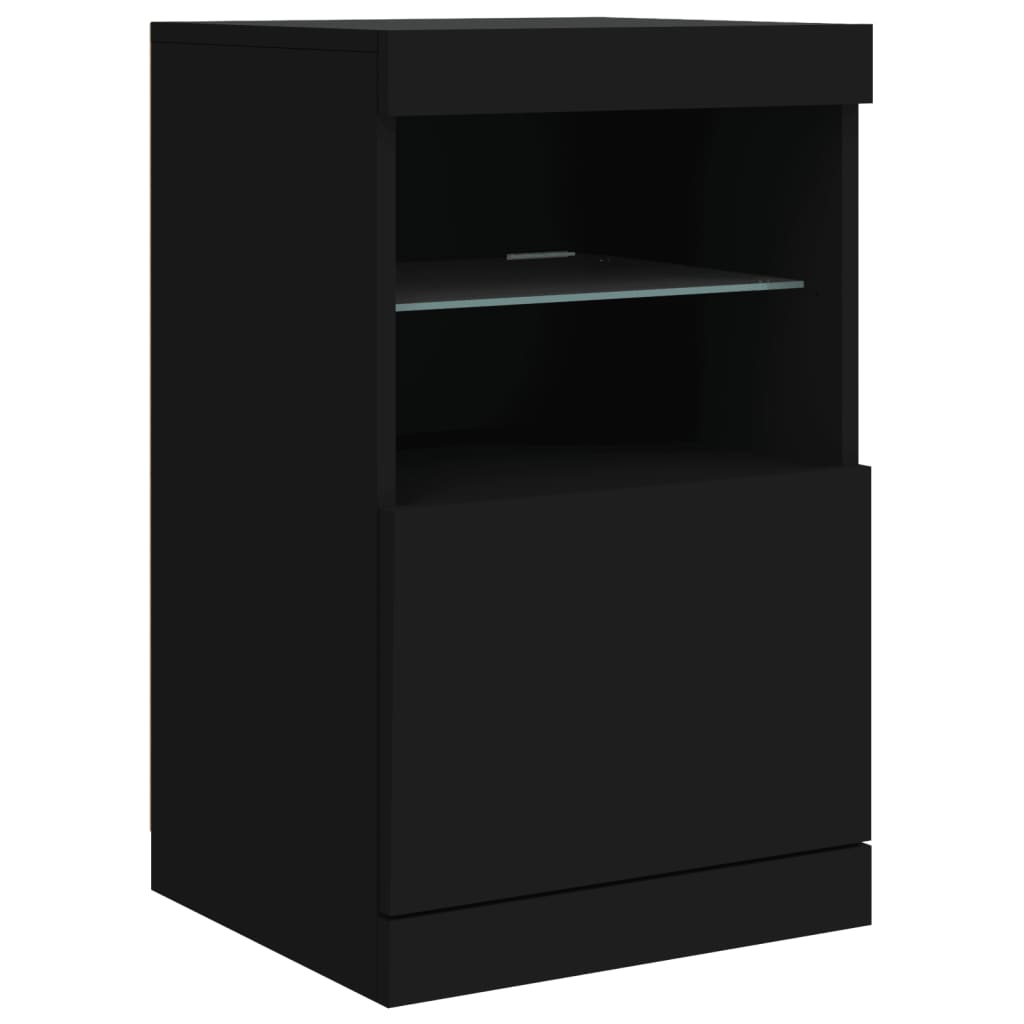 Μπουφές με LED Μαύρος 164 x 37 x 67 εκ.