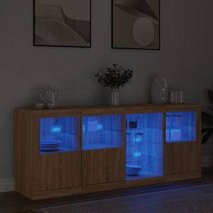 Μπουφές με LED Sonoma Δρυς 164 x 37 x 67 εκ.