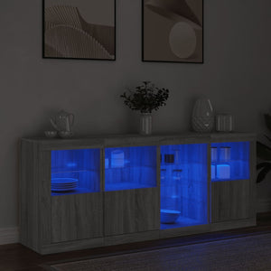 Μπουφές με LED Γκρι Sonoma 164 x 37 x 67 εκ. - Pakobazaar