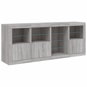 Μπουφές με LED Γκρι Sonoma 164 x 37 x 67 εκ. - Pakobazaar