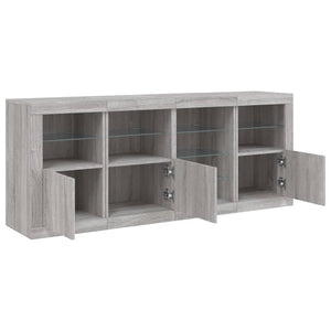 Μπουφές με LED Γκρι Sonoma 164 x 37 x 67 εκ. - Pakobazaar