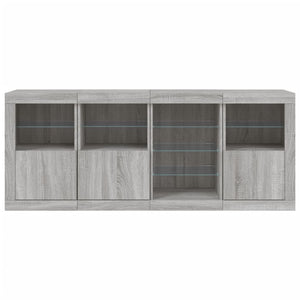 Μπουφές με LED Γκρι Sonoma 164 x 37 x 67 εκ. - Pakobazaar