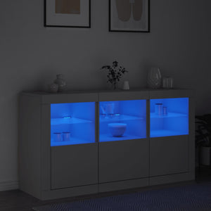 Μπουφές με LED Λευκός 123 x 37 x 67 εκ.