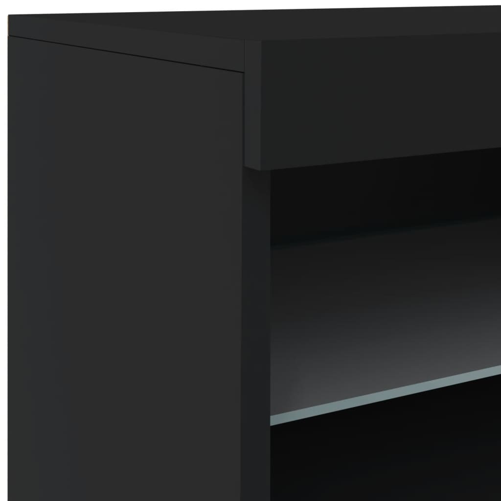 Μπουφές με LED Μαύρος 123 x 37 x 67 εκ. - Pakobazaar