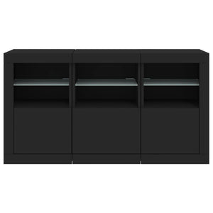 Μπουφές με LED Μαύρος 123 x 37 x 67 εκ. - Pakobazaar
