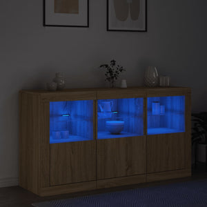 Μπουφές με LED Sonoma Δρυς 123 x 37 x 67 εκ.