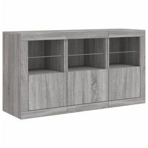 Μπουφές με LED Γκρι Sonoma 123 x 37 x 67 εκ. - Pakobazaar