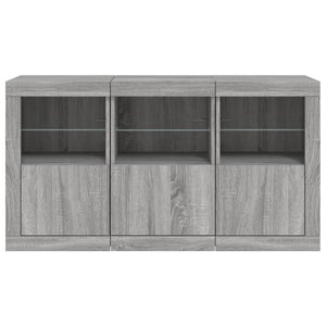 Μπουφές με LED Γκρι Sonoma 123 x 37 x 67 εκ. - Pakobazaar