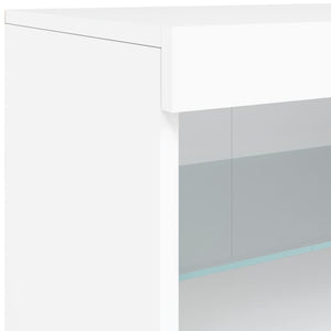 Μπουφές με Φώτα LED Λευκός 142,5 x 37 x 67 εκ.