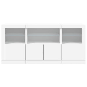 Μπουφές με Φώτα LED Λευκός 142,5 x 37 x 67 εκ.
