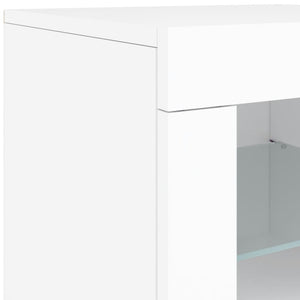 Μπουφές με Φώτα LED Λευκός 142,5 x 37 x 67 εκ.