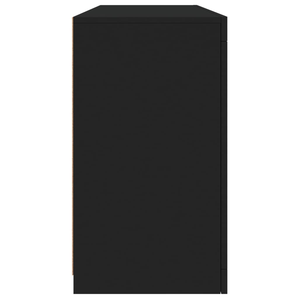 Μπουφές με LED Μαύρος 142,5x37x67 εκ. - Pakobazaar