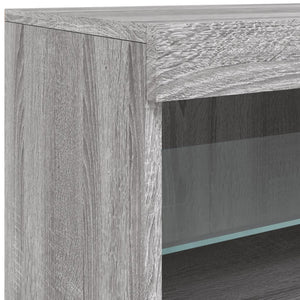 Μπουφές με LED Γκρι Sonoma 142,5x37x67 εκ. - Pakobazaar
