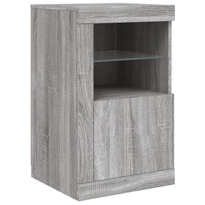 Μπουφές με LED Γκρι Sonoma 142,5x37x67 εκ. - Pakobazaar