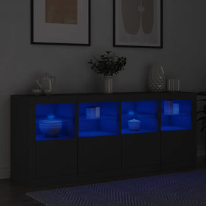 Μπουφές με LED Μαύρος 163 x 37 x 67 εκ. - Pakobazaar