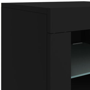 Μπουφές με LED Μαύρος 163 x 37 x 67 εκ. - Pakobazaar