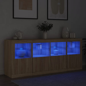 Μπουφές με LED Sonoma Δρυς 163 x 37 x 67 εκ.