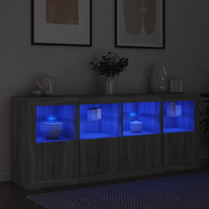 Μπουφές με LED Γκρι Sonoma 163 x 37 x 67 εκ. - Pakobazaar
