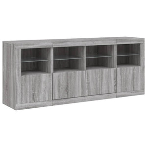 Μπουφές με LED Γκρι Sonoma 163 x 37 x 67 εκ. - Pakobazaar