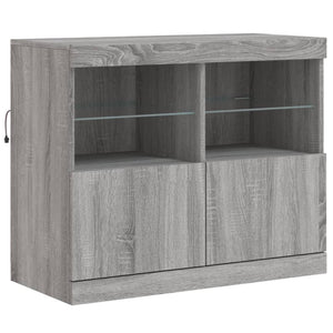 Μπουφές με LED Γκρι Sonoma 163 x 37 x 67 εκ. - Pakobazaar