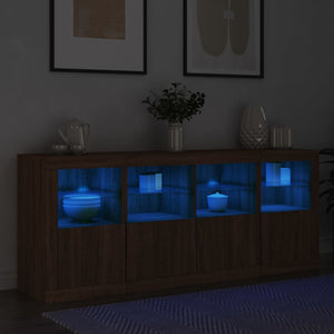Μπουφές με LED Καφέ Δρυς 163 x 37 x 67 εκ.
