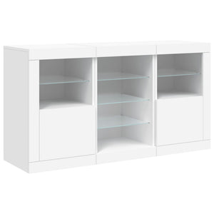 Μπουφές με Φώτα LED Λευκός 123 x 37 x 67 εκ.