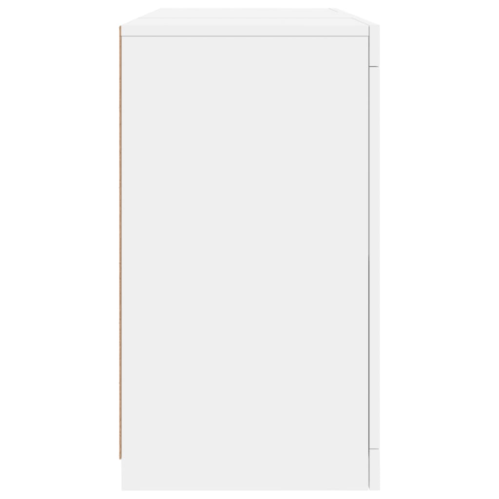 Μπουφές με Φώτα LED Λευκός 123 x 37 x 67 εκ.