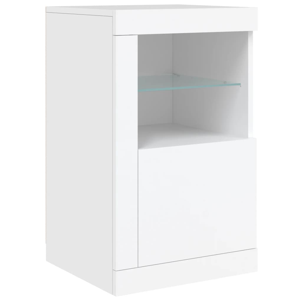 Μπουφές με Φώτα LED Λευκός 123 x 37 x 67 εκ.