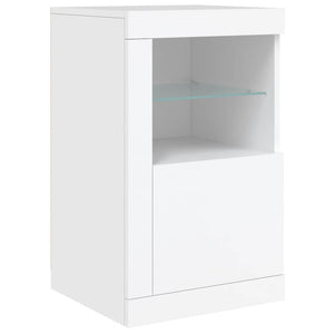 Μπουφές με Φώτα LED Λευκός 123 x 37 x 67 εκ.