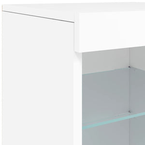 Μπουφές με Φώτα LED Λευκός 123 x 37 x 67 εκ.
