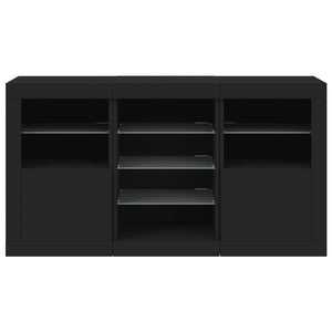 Μπουφές με LED Μαύρος 123 x 37 x 67 εκ. - Pakobazaar