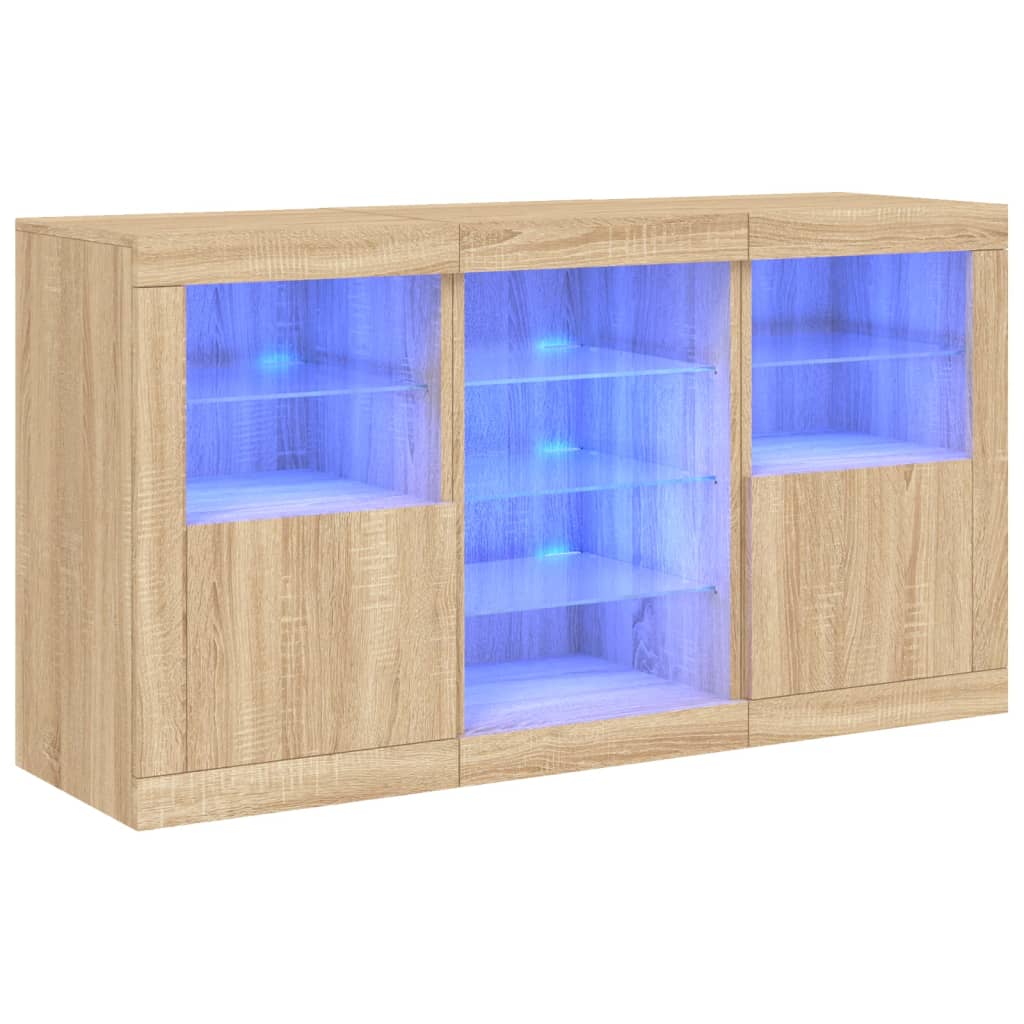 Μπουφές με LED Sonoma Δρυς 123 x 37 x 67 εκ.