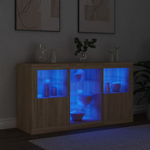 Μπουφές με LED Sonoma Δρυς 123 x 37 x 67 εκ.